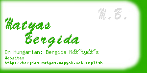 matyas bergida business card